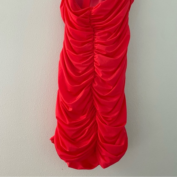 HELLO MOLLY NIGHTS IN IOS HALTER MINI DRESS
CORAL size 8 large NWT - Picture 7 of 16